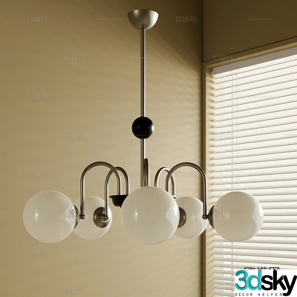 French chandeliers 3d model