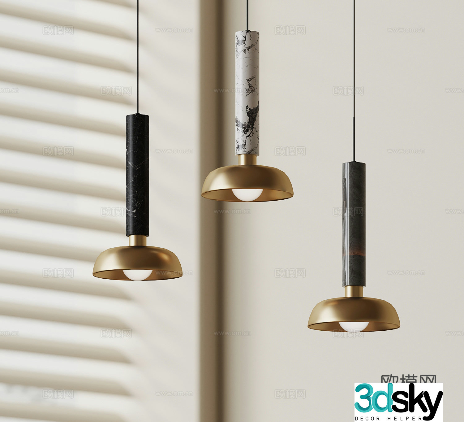 Modern Italian chandeliers 3d model