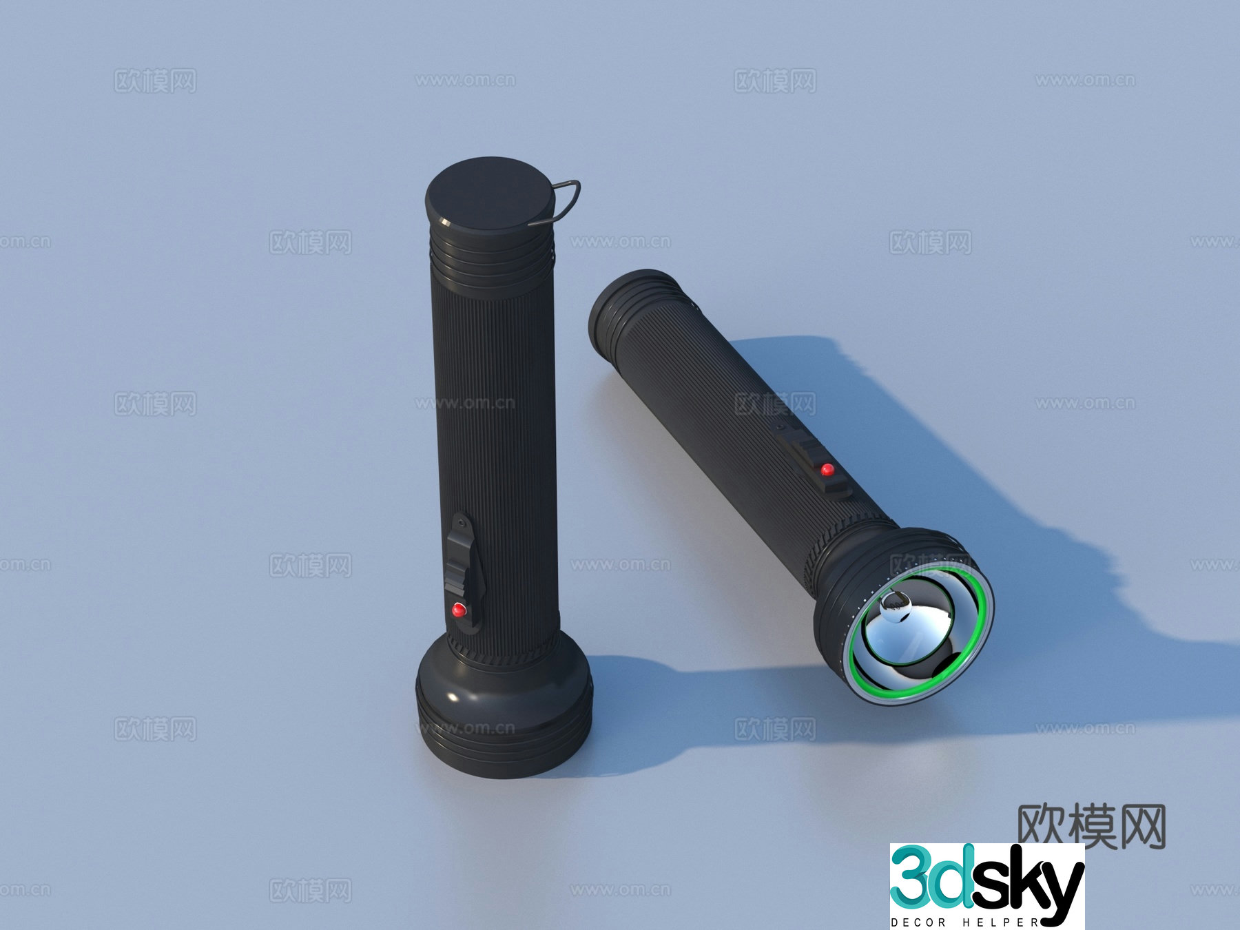 flashlight 3d model