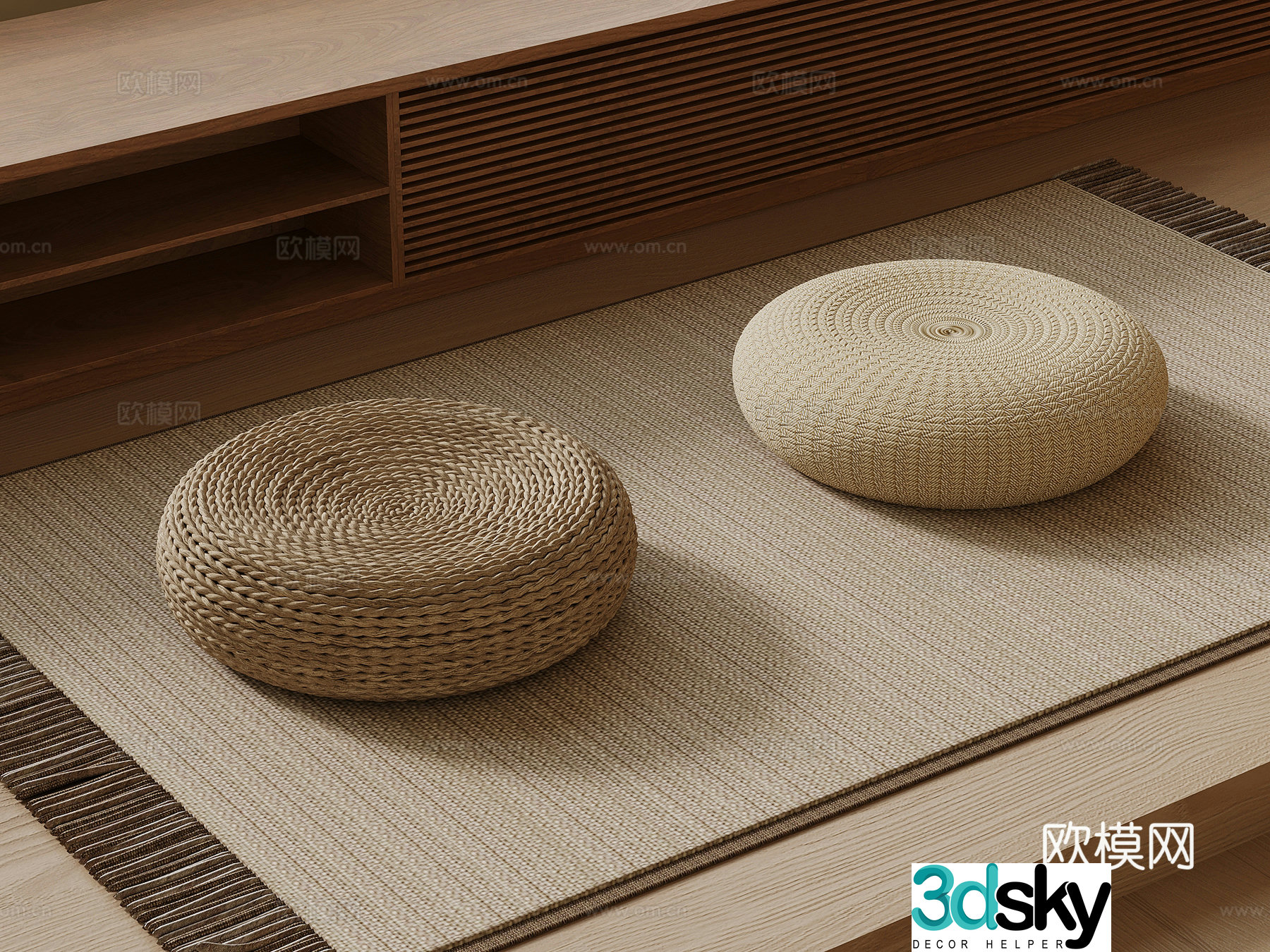 New Chinese cushion 3D model