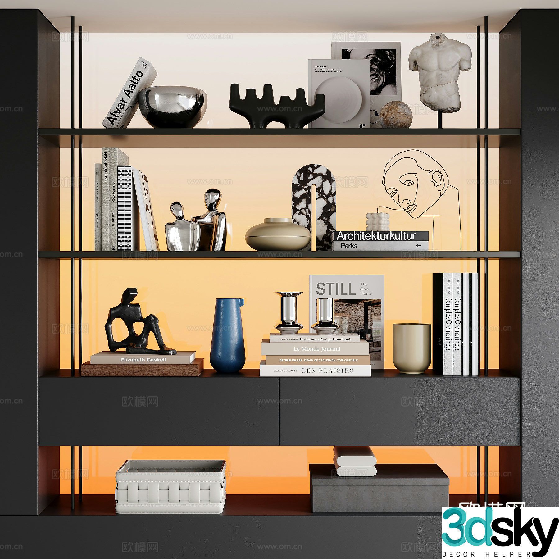 Modern decorative ornaments 3d model