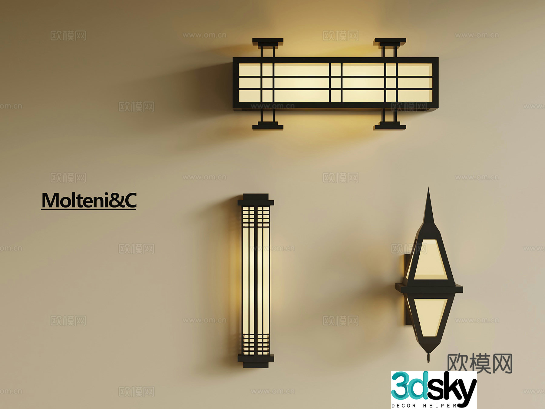 European style wall lamp courtyard wall lamp modern wall lamp 3d model