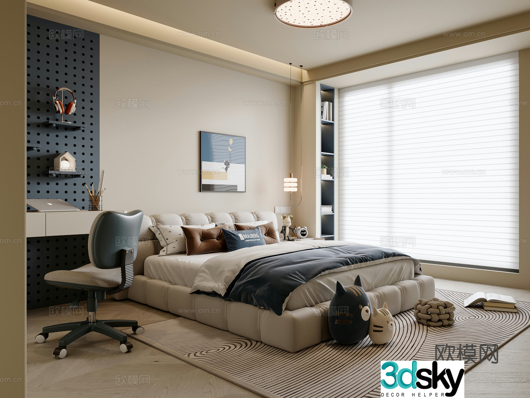 Modern children’s room 3d model