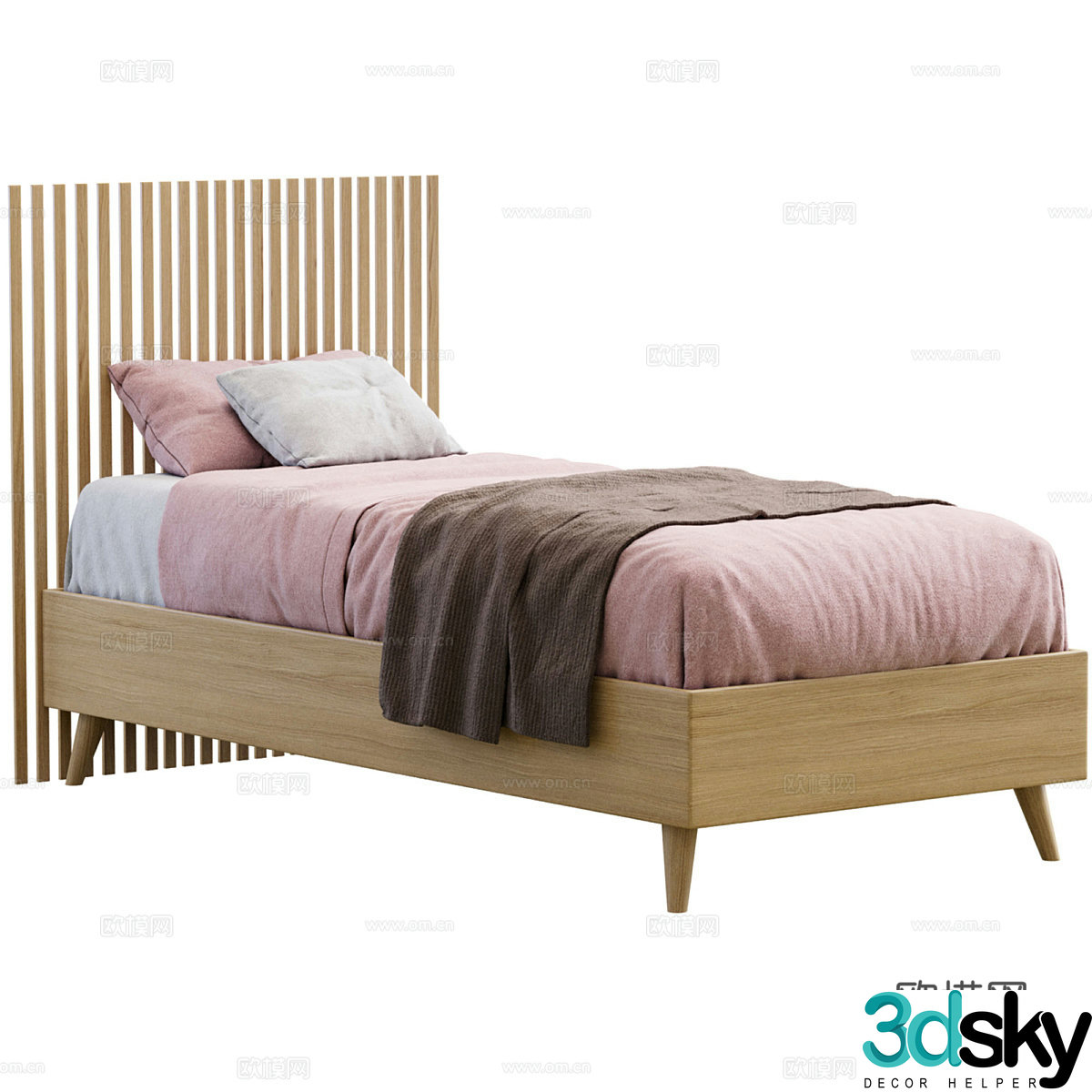 Single bed 3d model