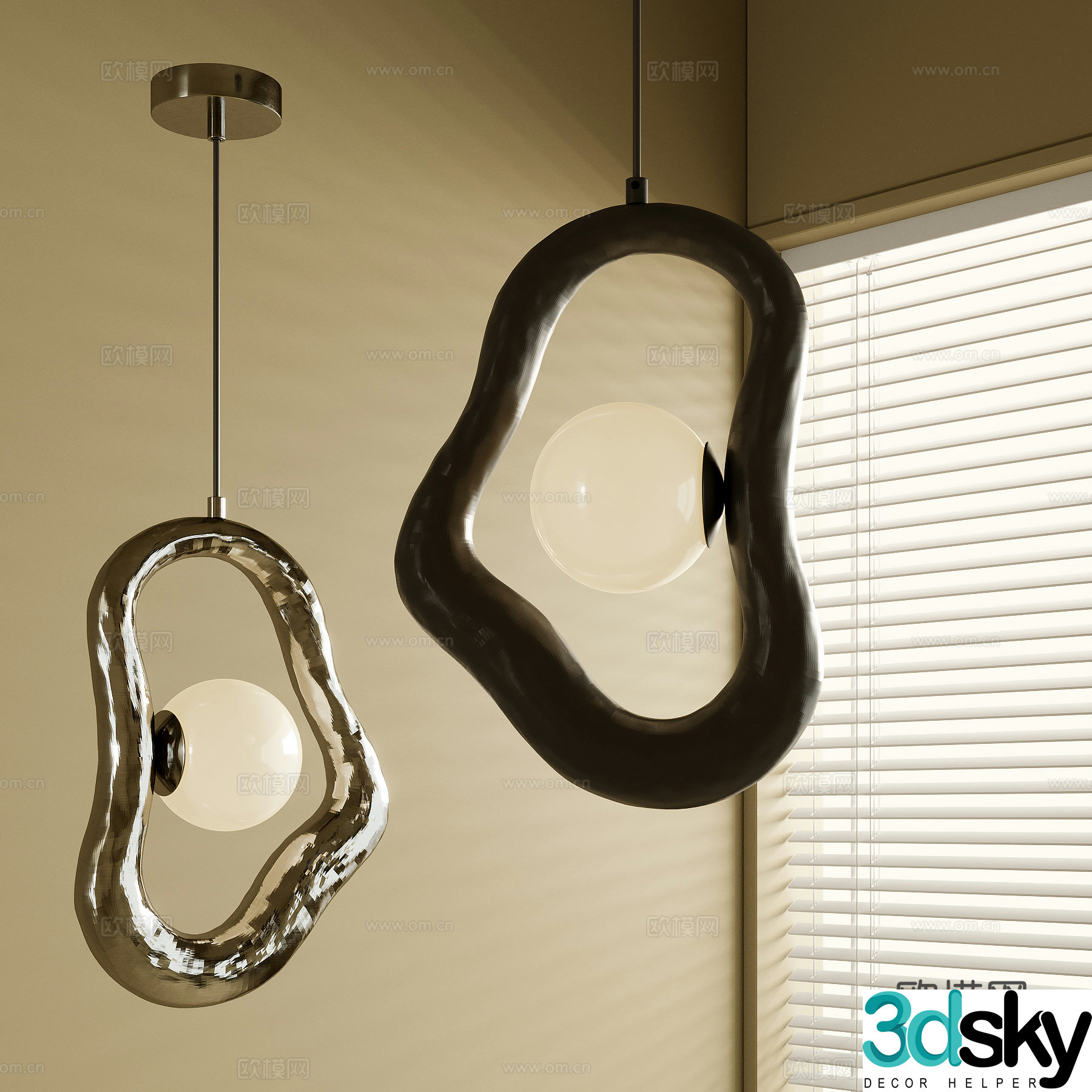 French chandeliers 3d model