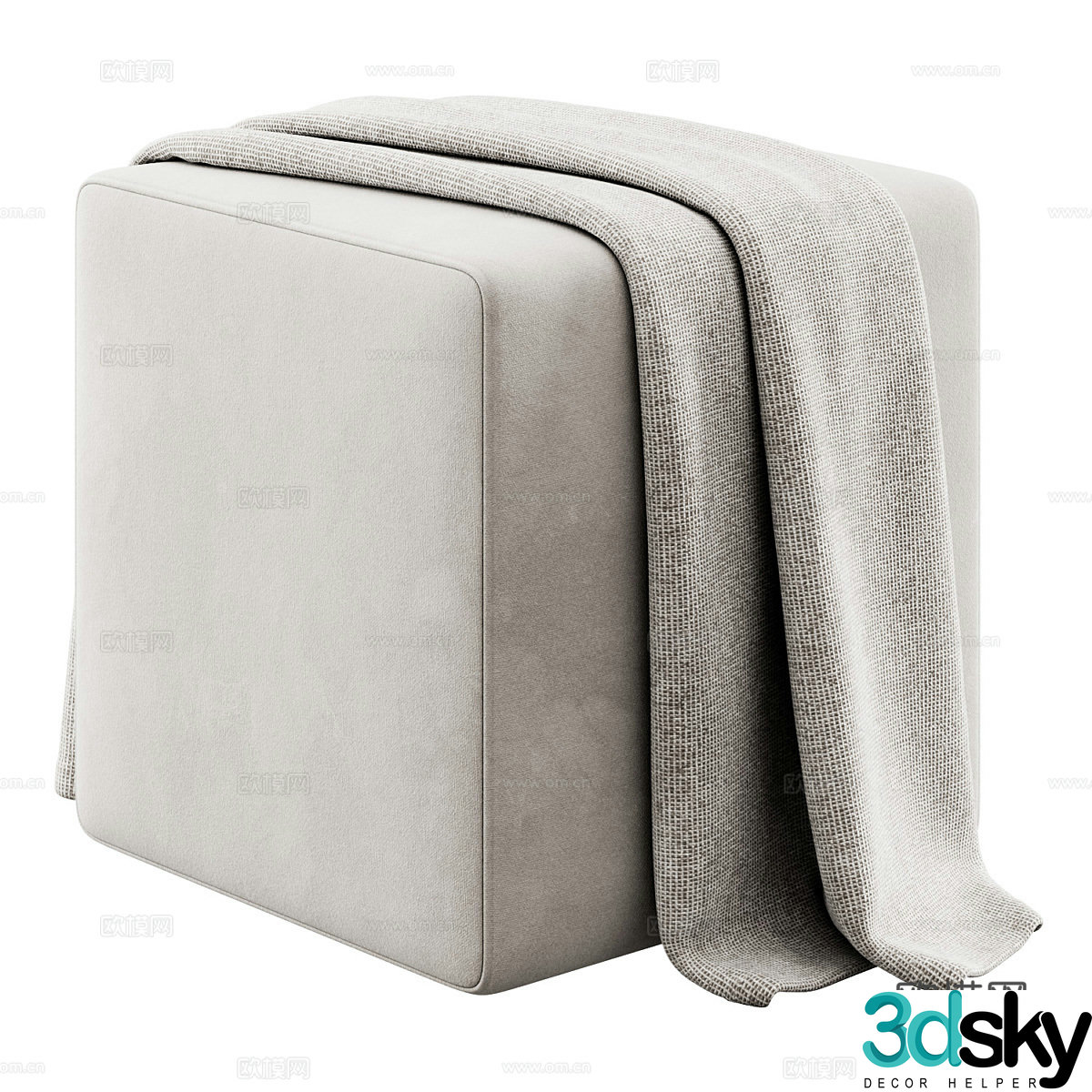 Sofa stool 3d model