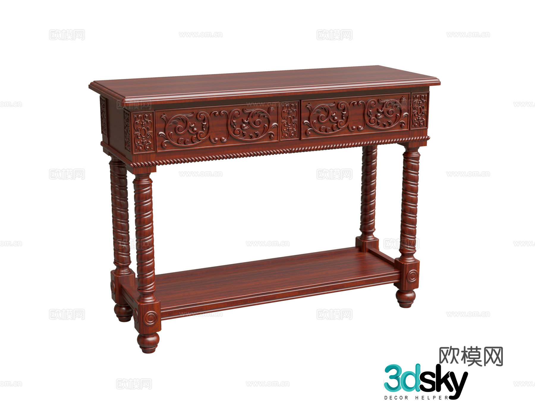 European style porch cabinet 3D model