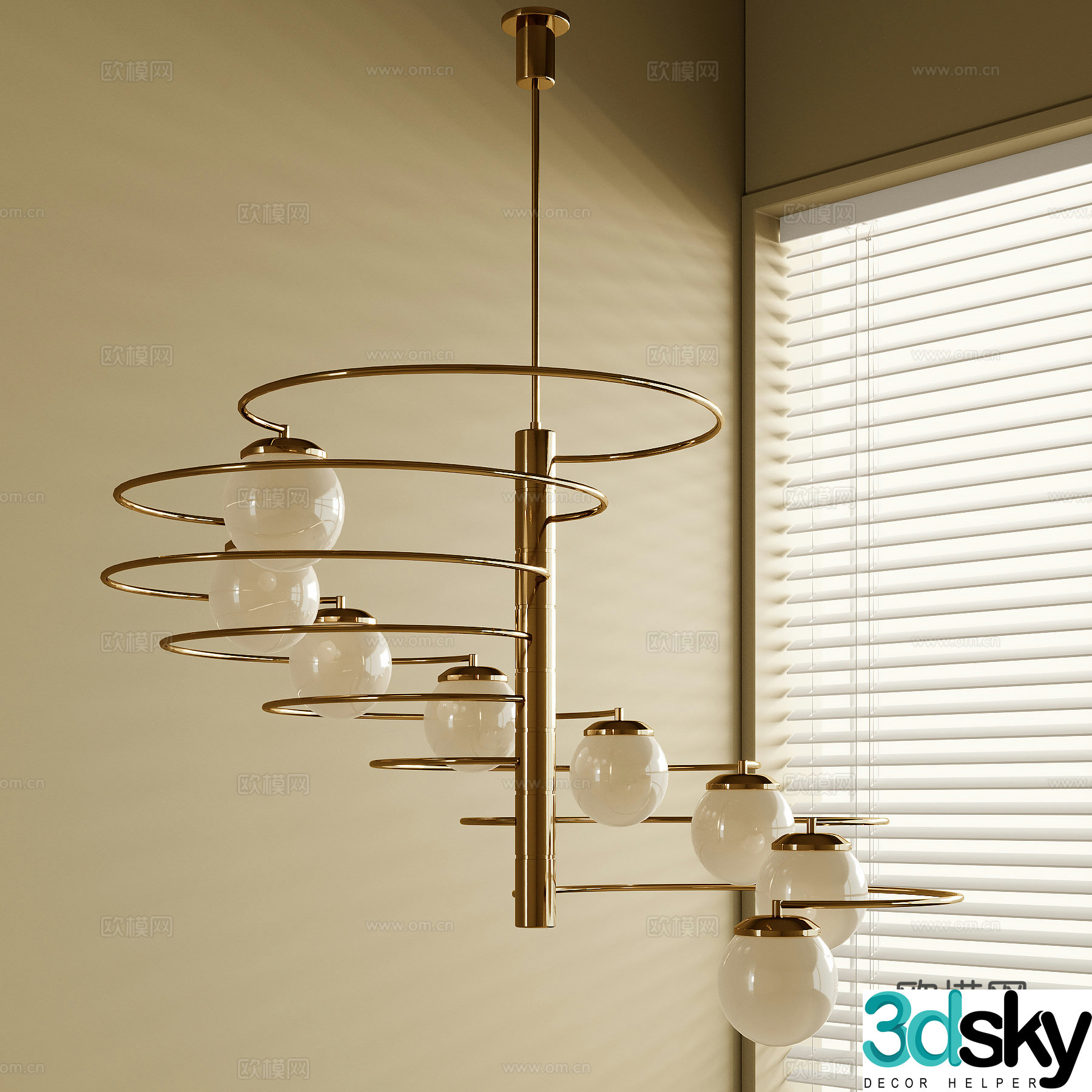 French chandeliers 3d model