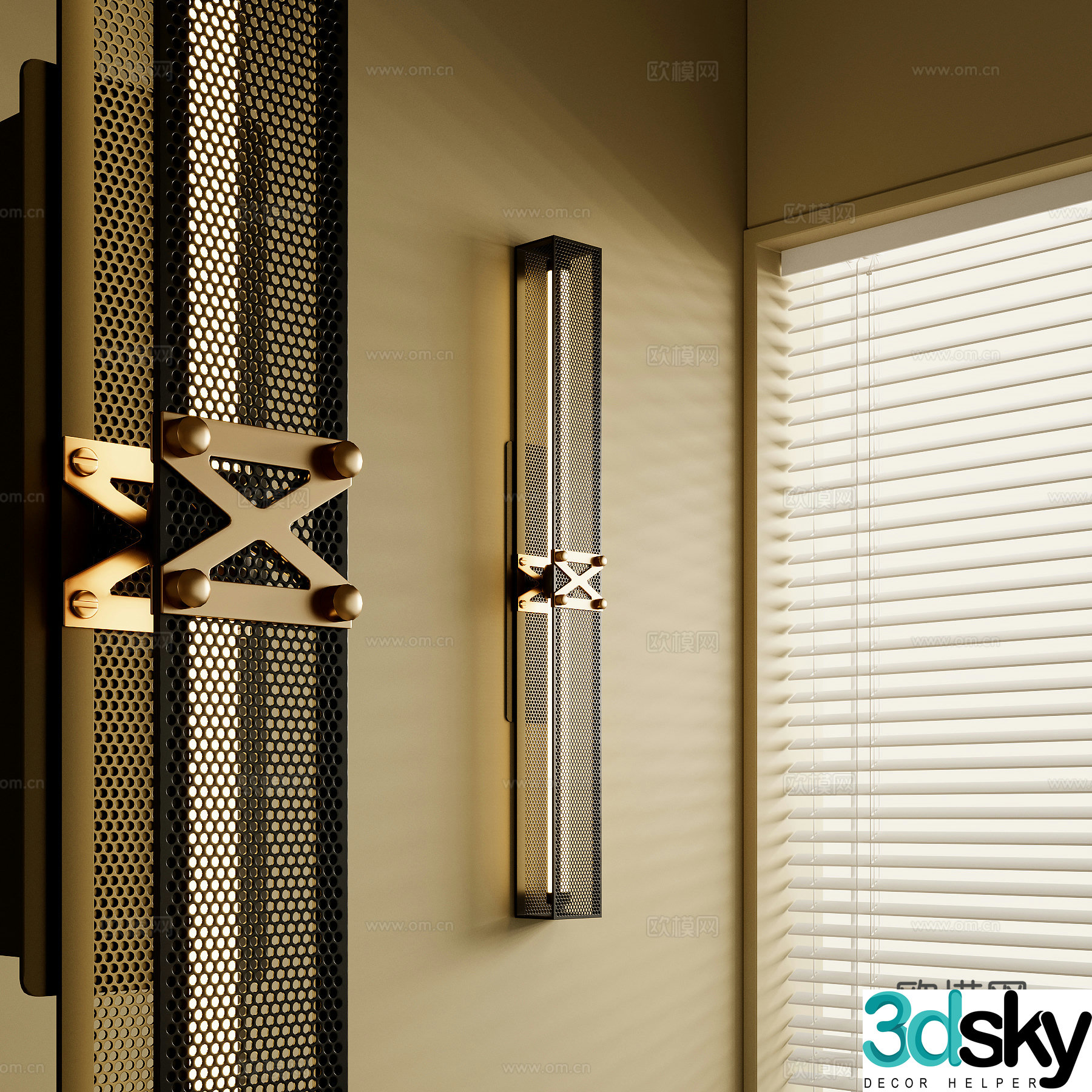Modern wall lamp 3d model