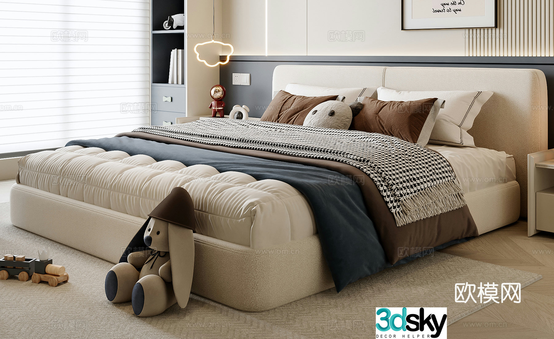 Modern children’s bed 3d model