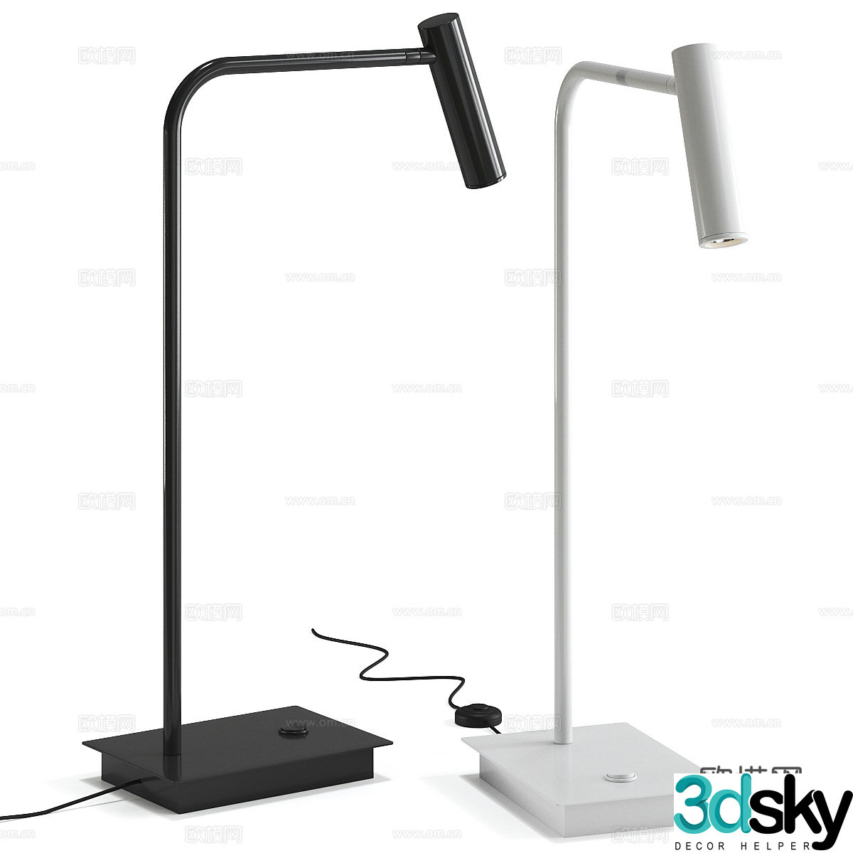 Modern minimalist desk lamp 3d model