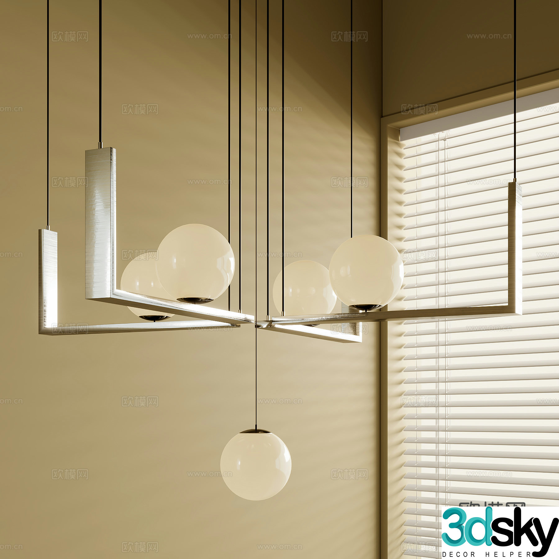 French chandeliers 3d model