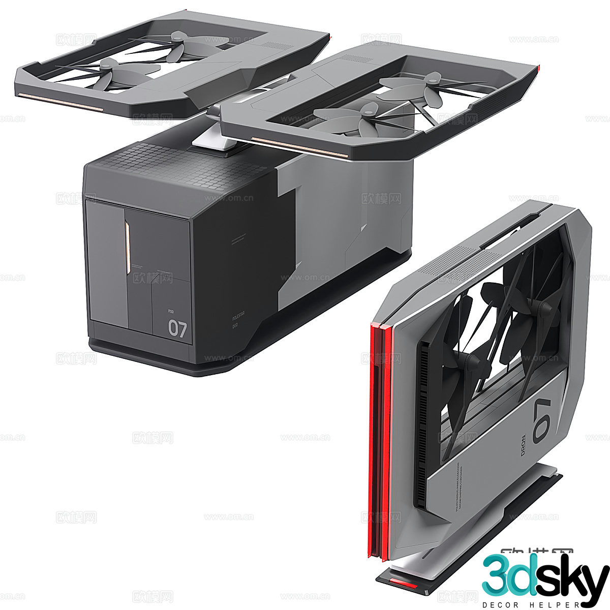 Cargo drone 3d model