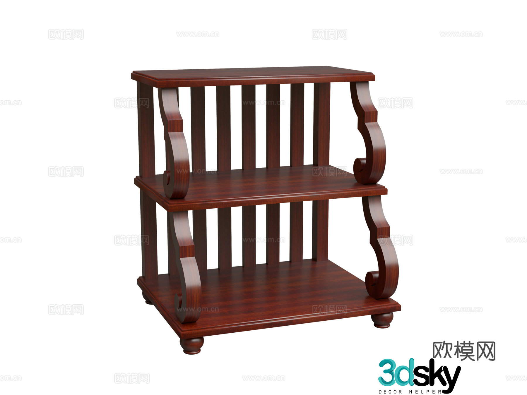 American storage rack newspaper rack 3D model