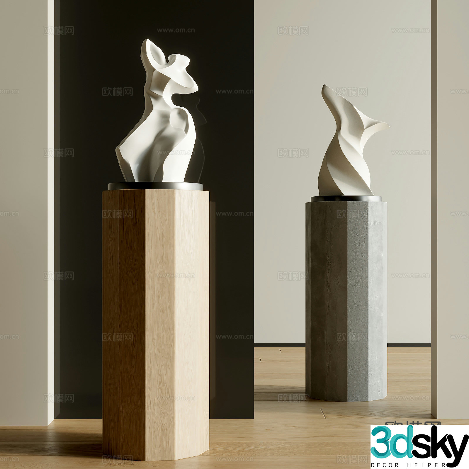 Modern sculpture ornaments 3d model