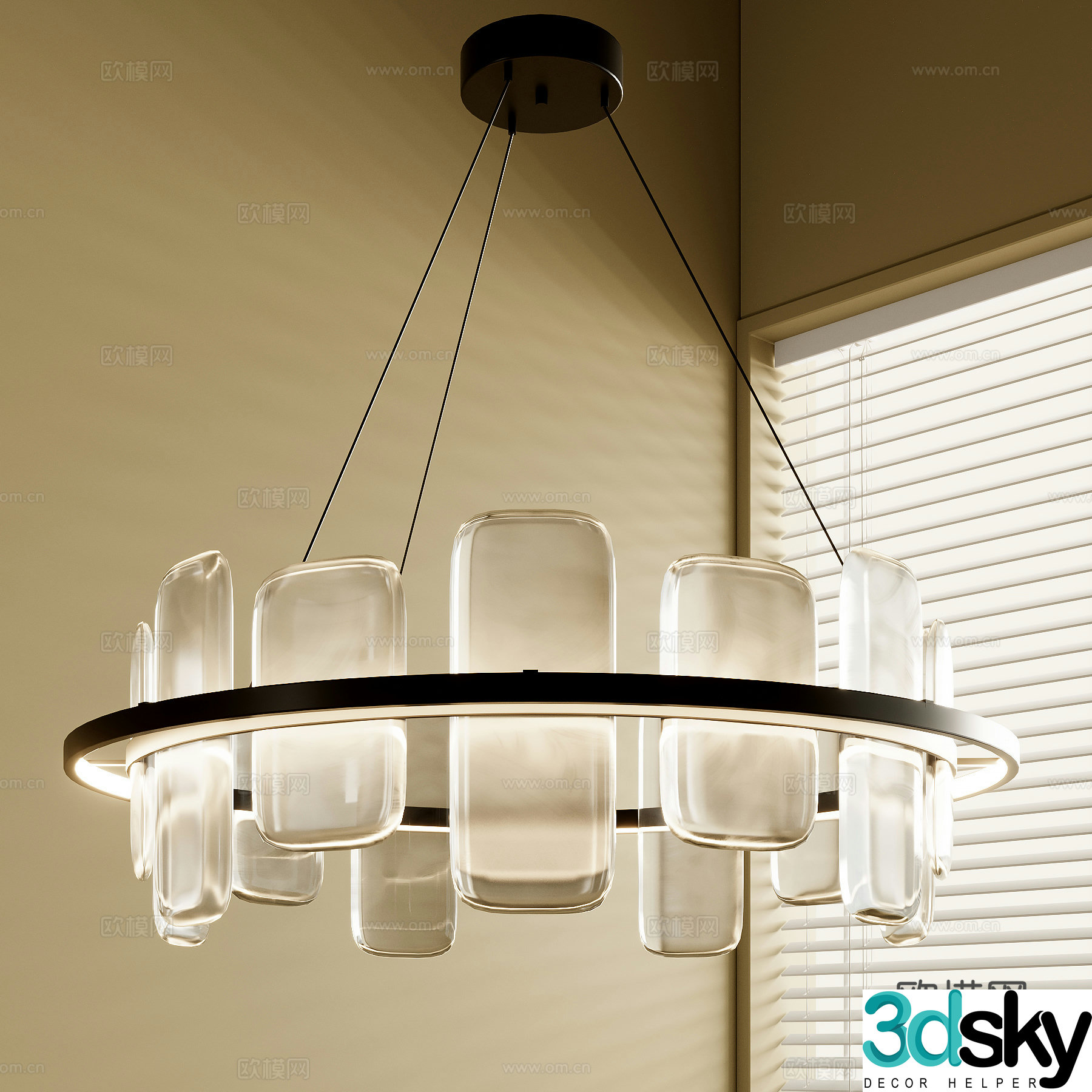 French chandeliers 3d model