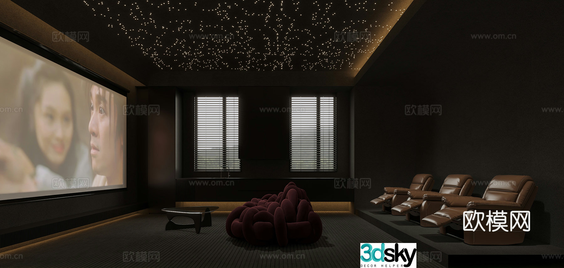 Audio and video studio 3d model