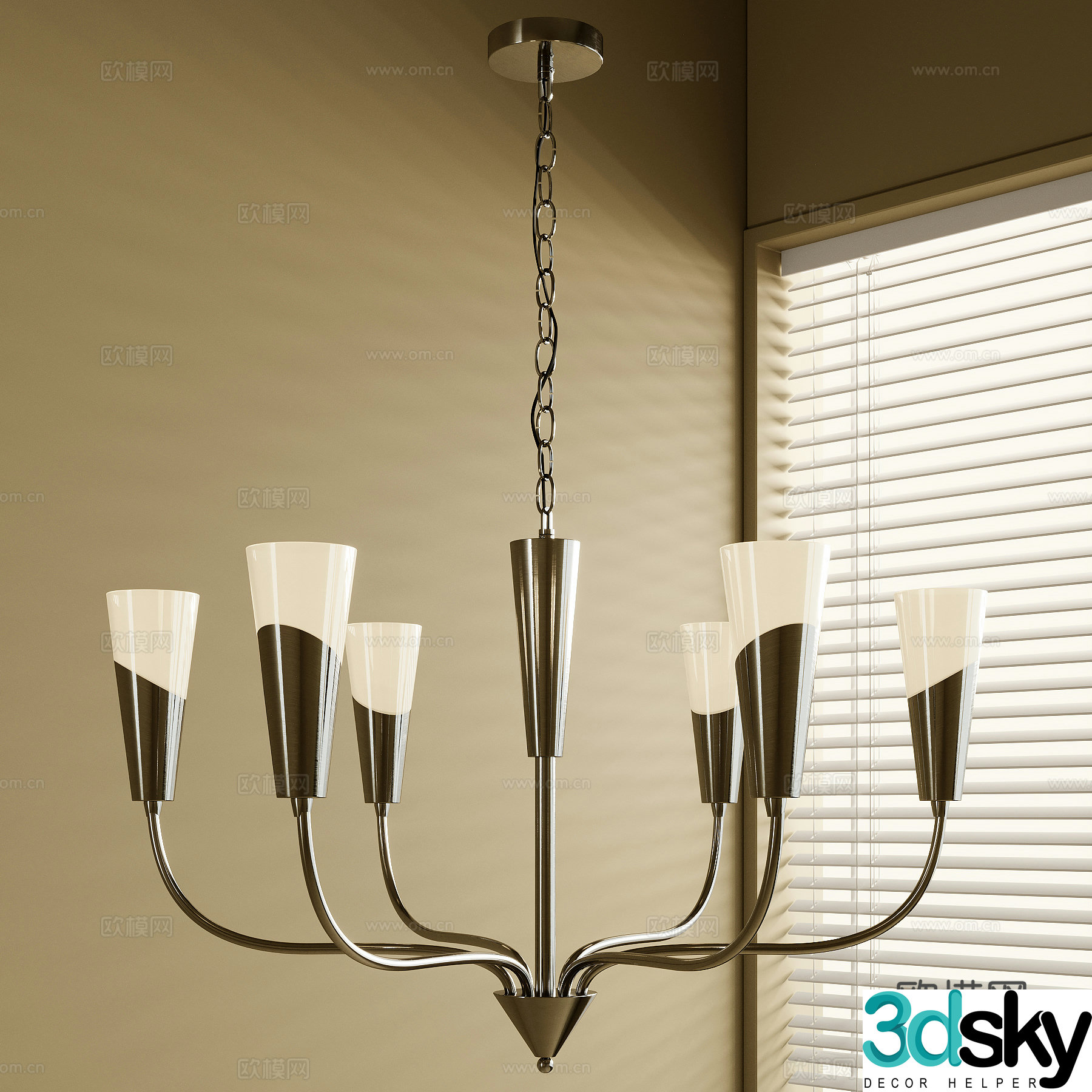 Modern chandelier 3d model