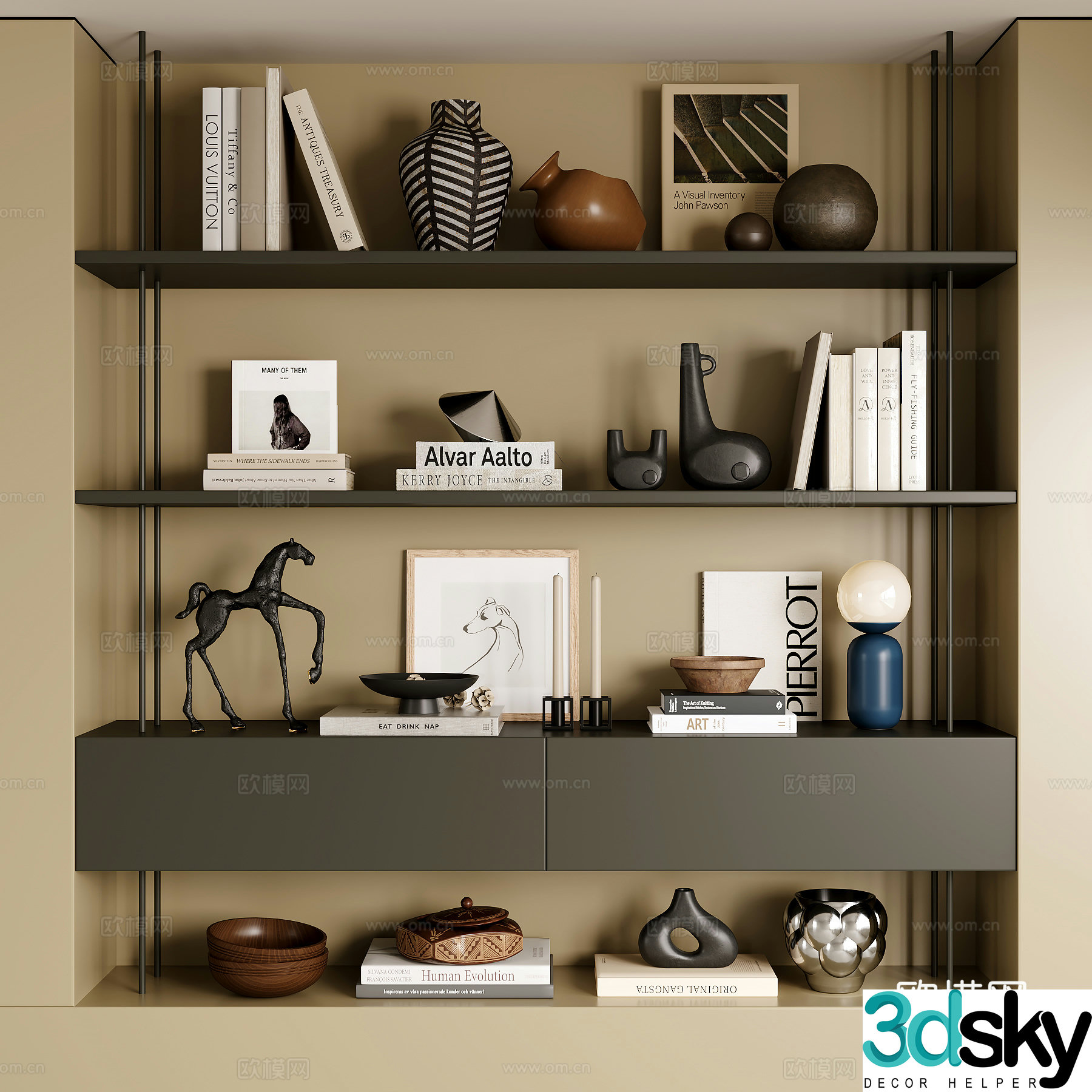Modern decorative ornaments 3d model
