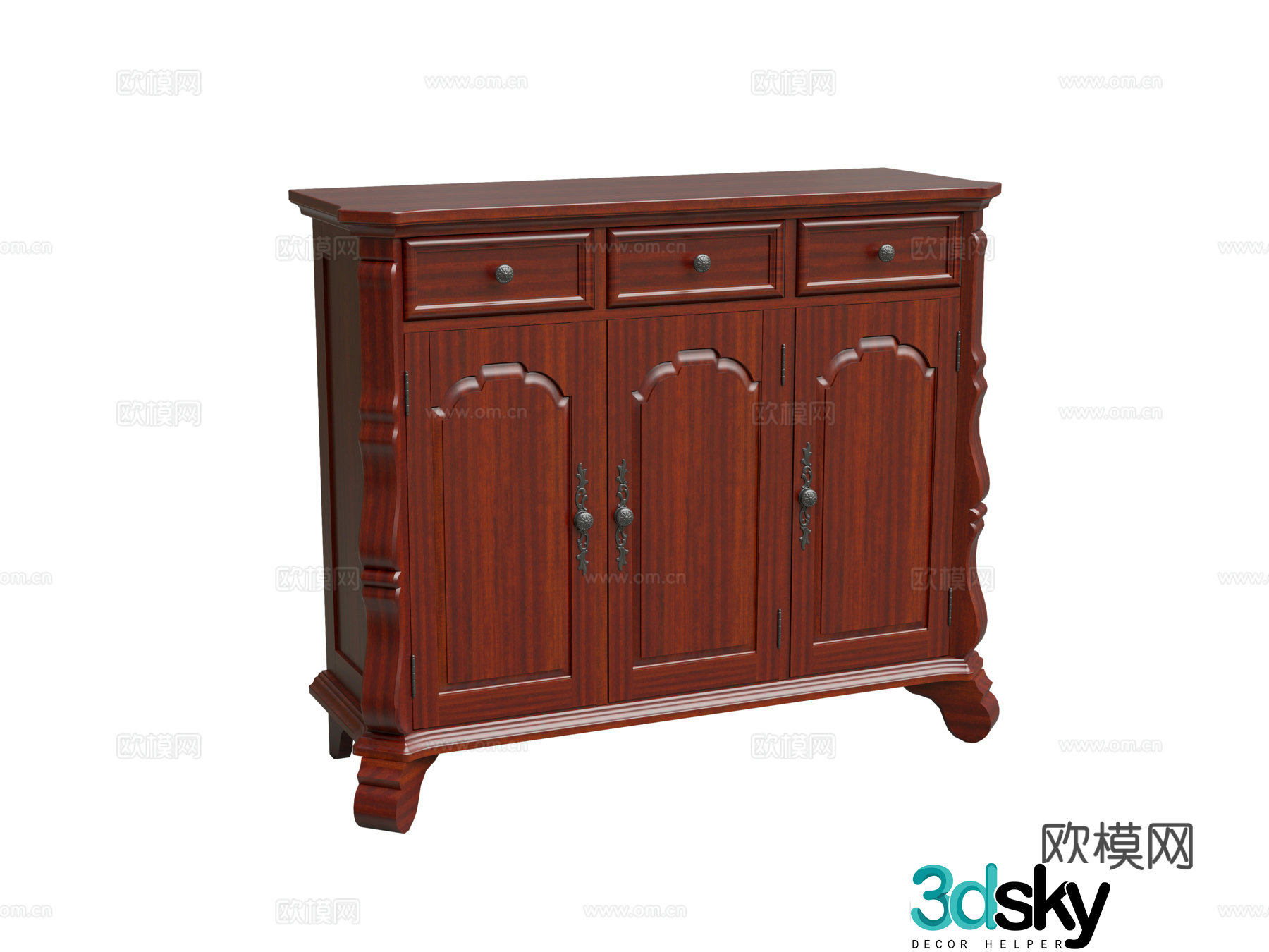 American shoe cabinet 3D model