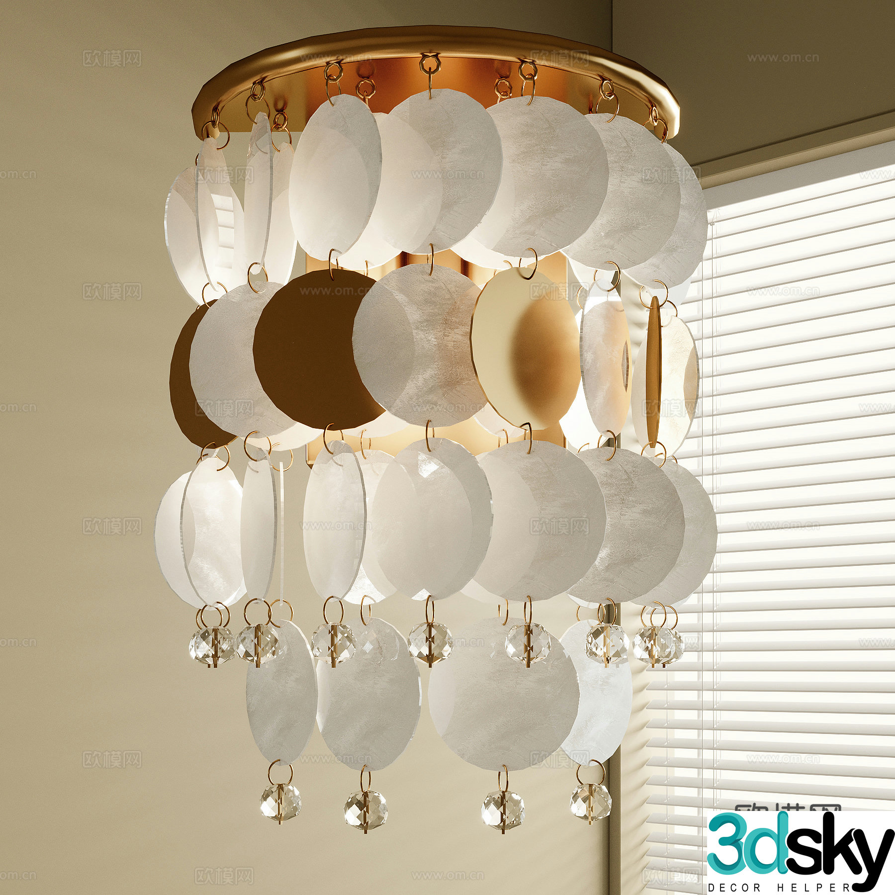 French chandeliers 3d model
