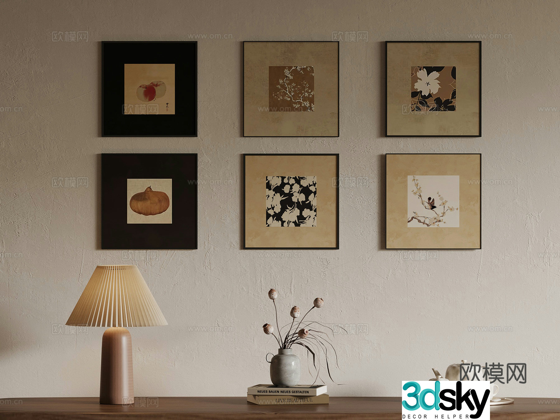 3D model of medieval style hanging painting