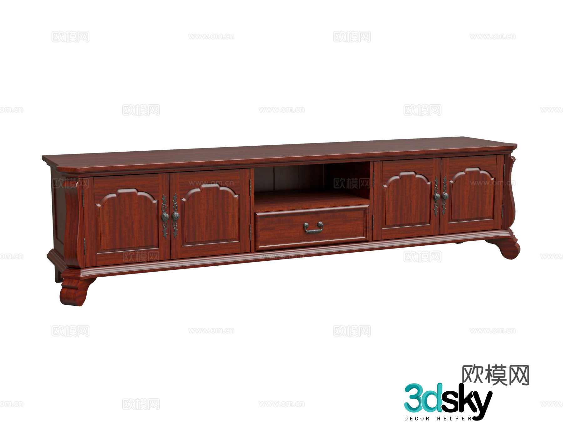 American TV cabinet 3D model