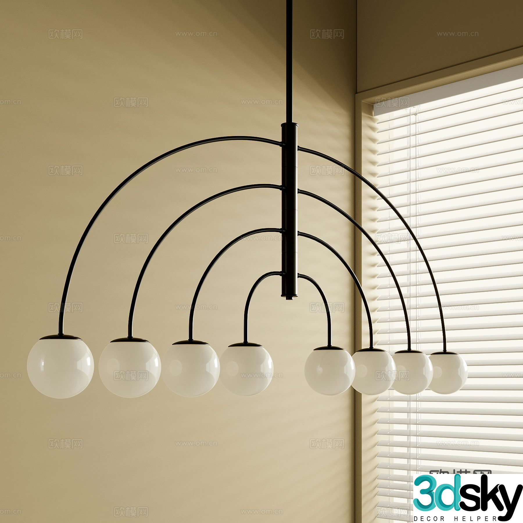 French chandeliers 3d model
