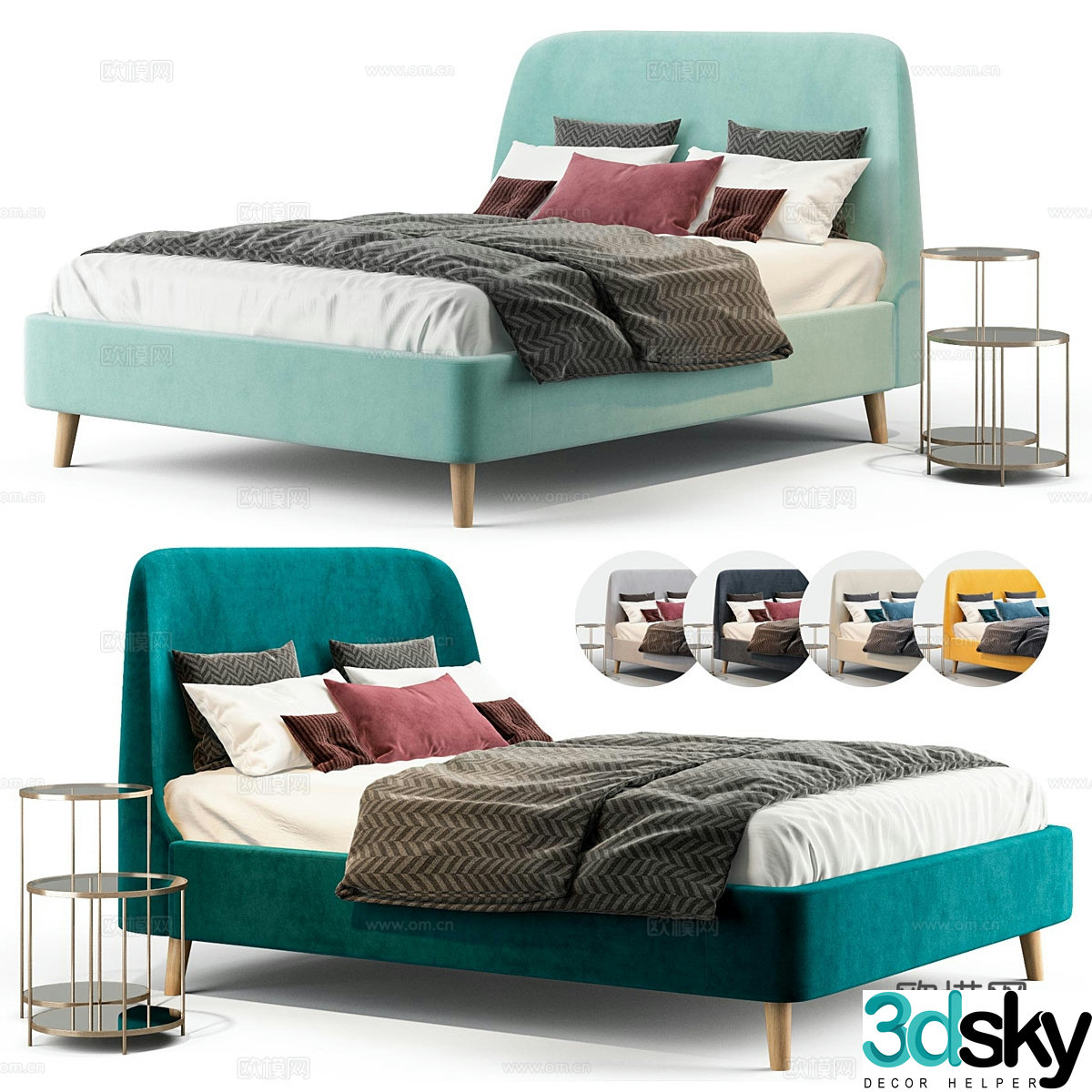 Single bed 3d model