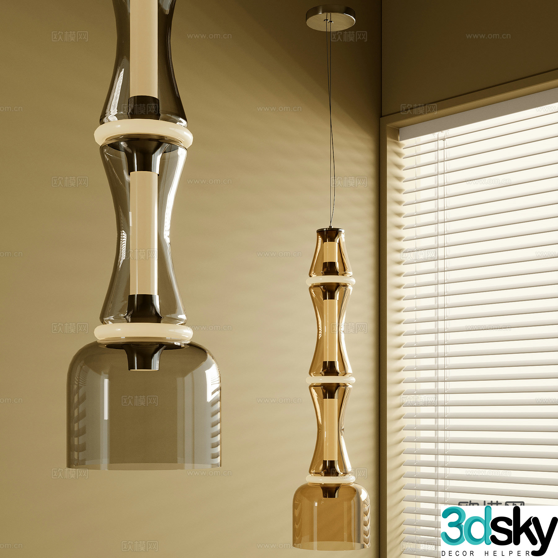 French chandeliers 3d model