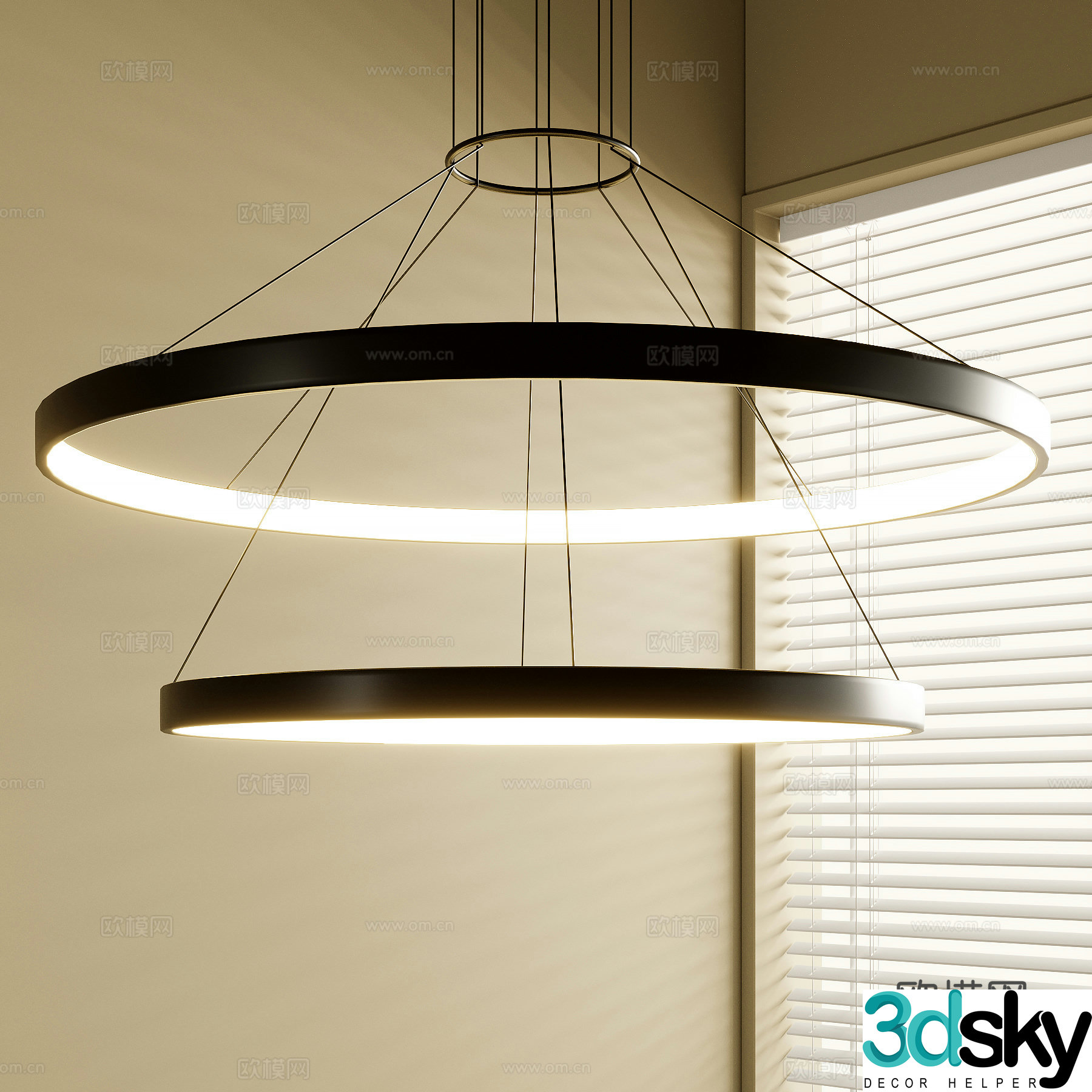 French chandeliers 3d model