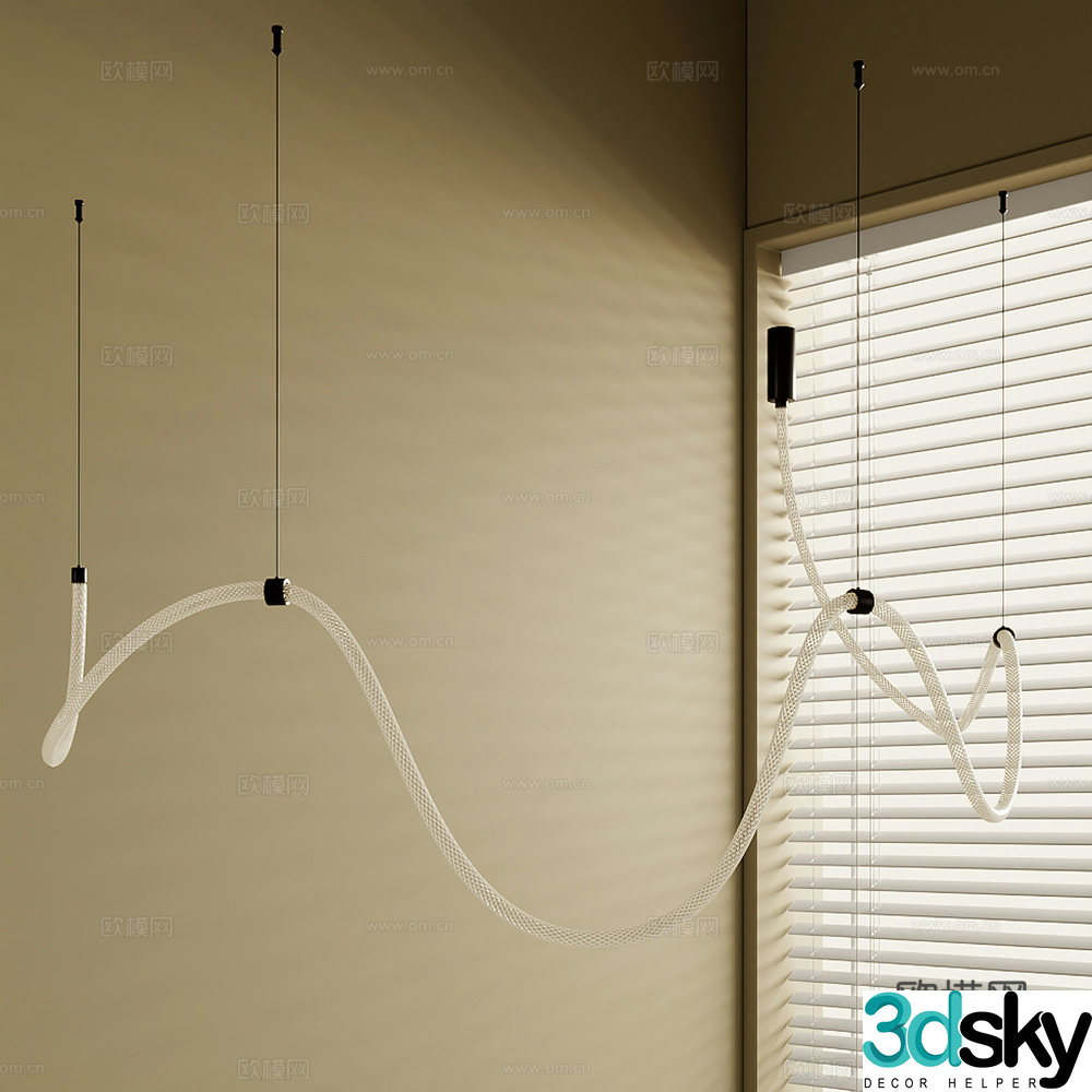 Modern chandelier 3d model