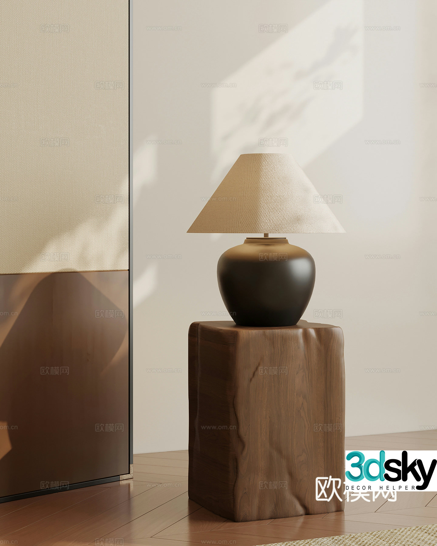 3D model of medieval style table lamp