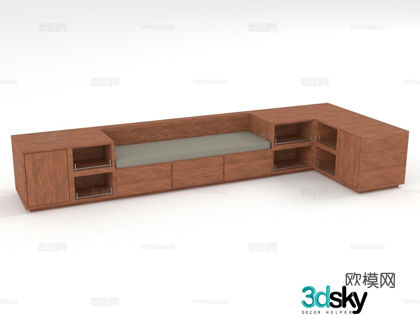 Wooden cabinet Storage cabinet Chest of drawers Storage cabinet L-shaped cabinet Cabinet 3D model