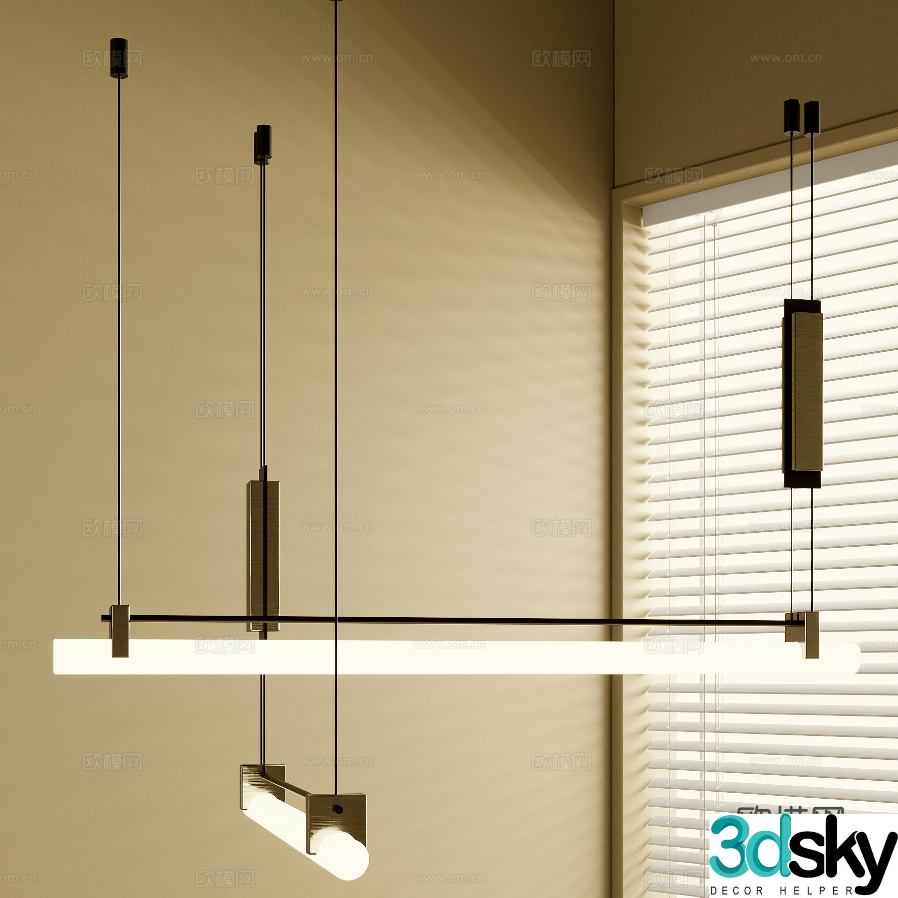 Modern chandelier 3d model