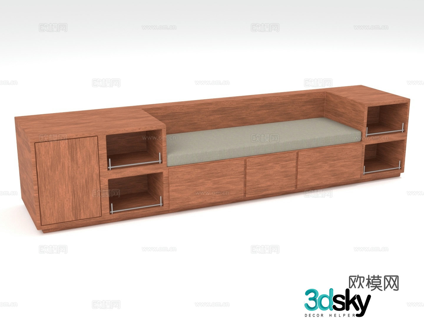 Wooden cabinet Storage cabinet Combination cabinet Shoe changing stool cabinet 3d model