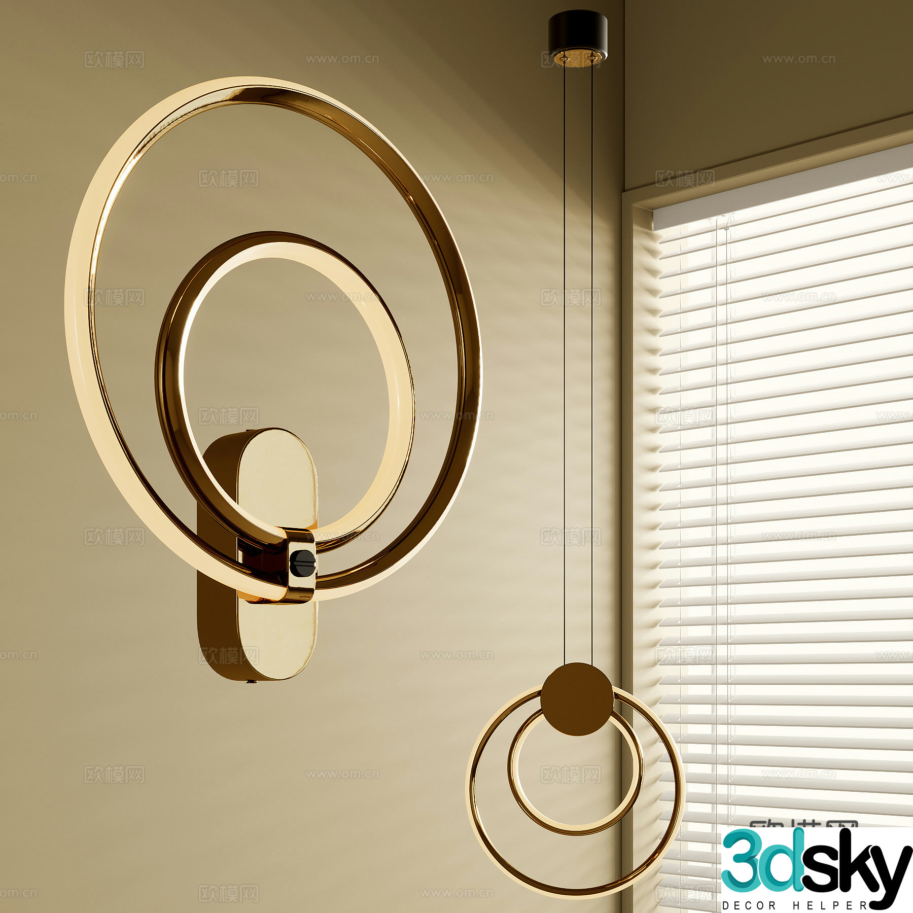 French chandeliers 3d model
