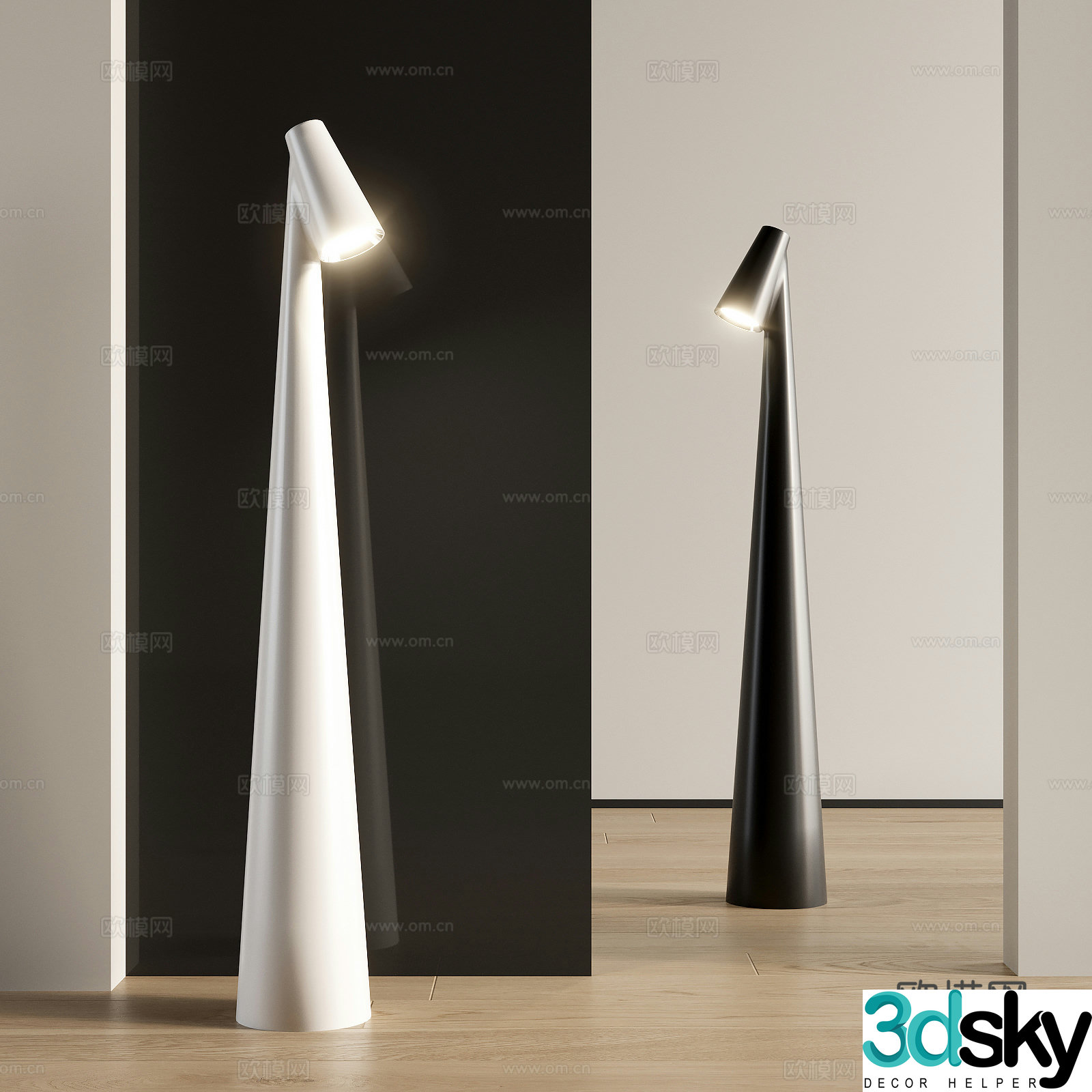 Modern floor lamp 3d model