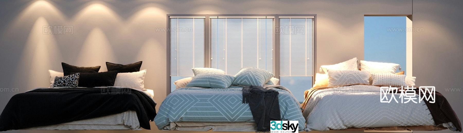 Double bed 3d model