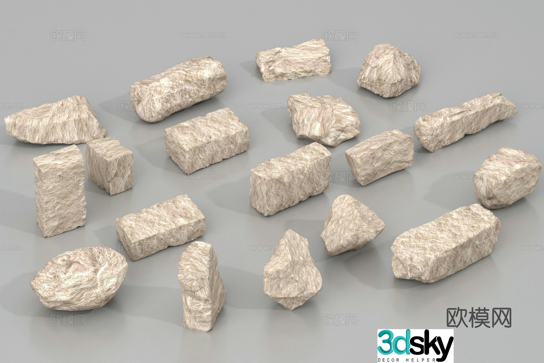 Landscape stone stone stone rock 3d model