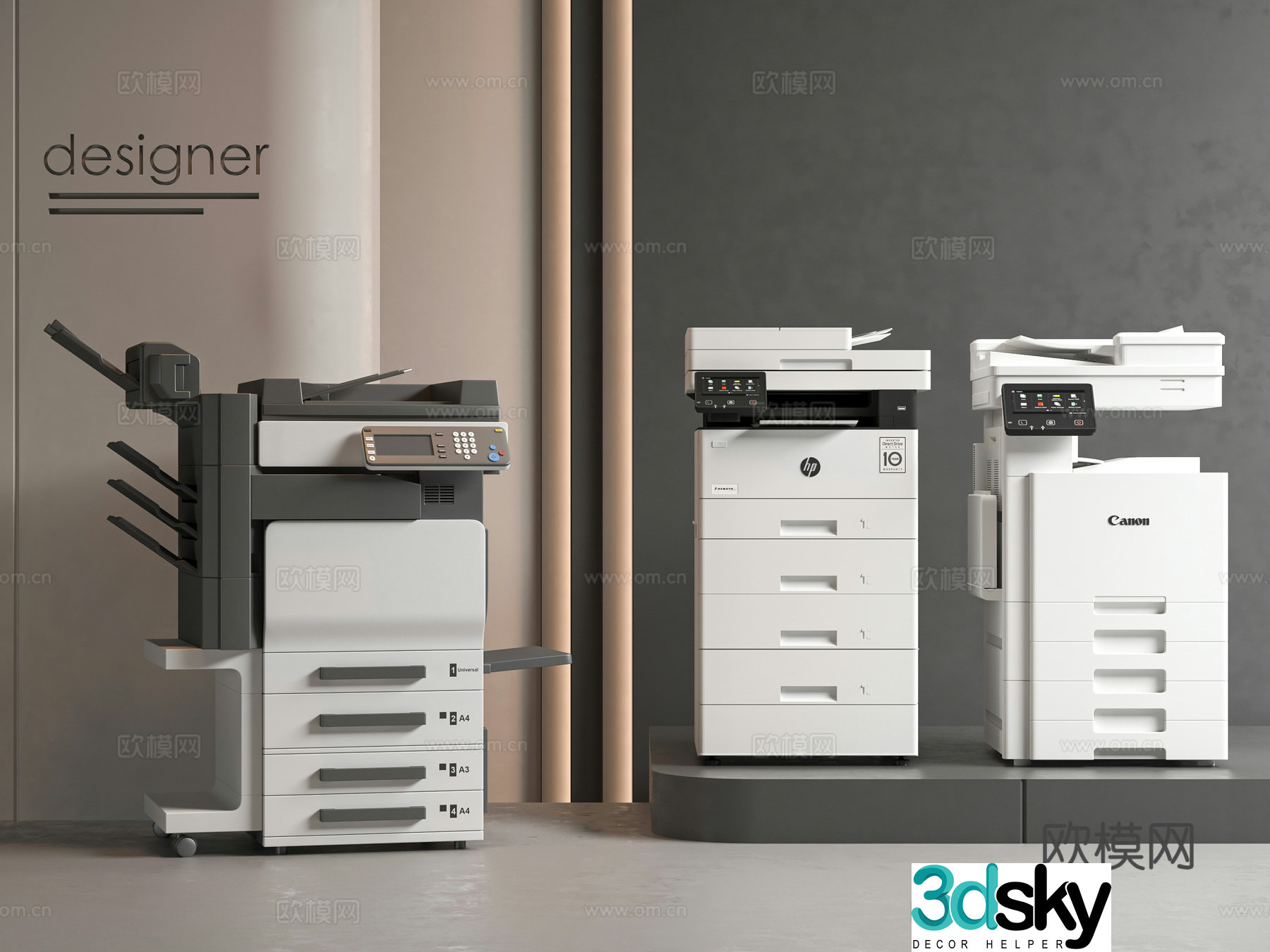 Modern printer 3d model