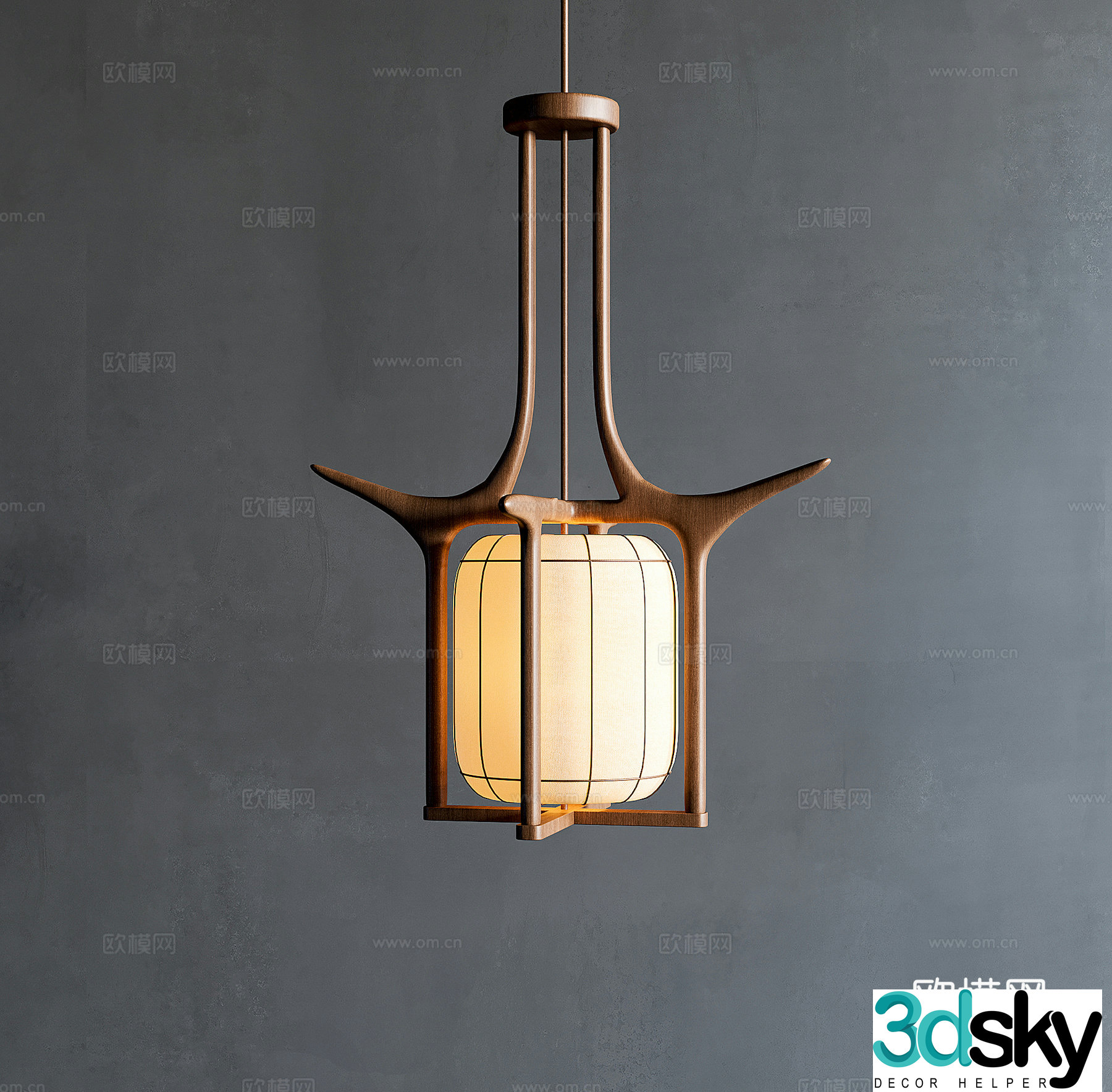 Song style chandelier 3d model