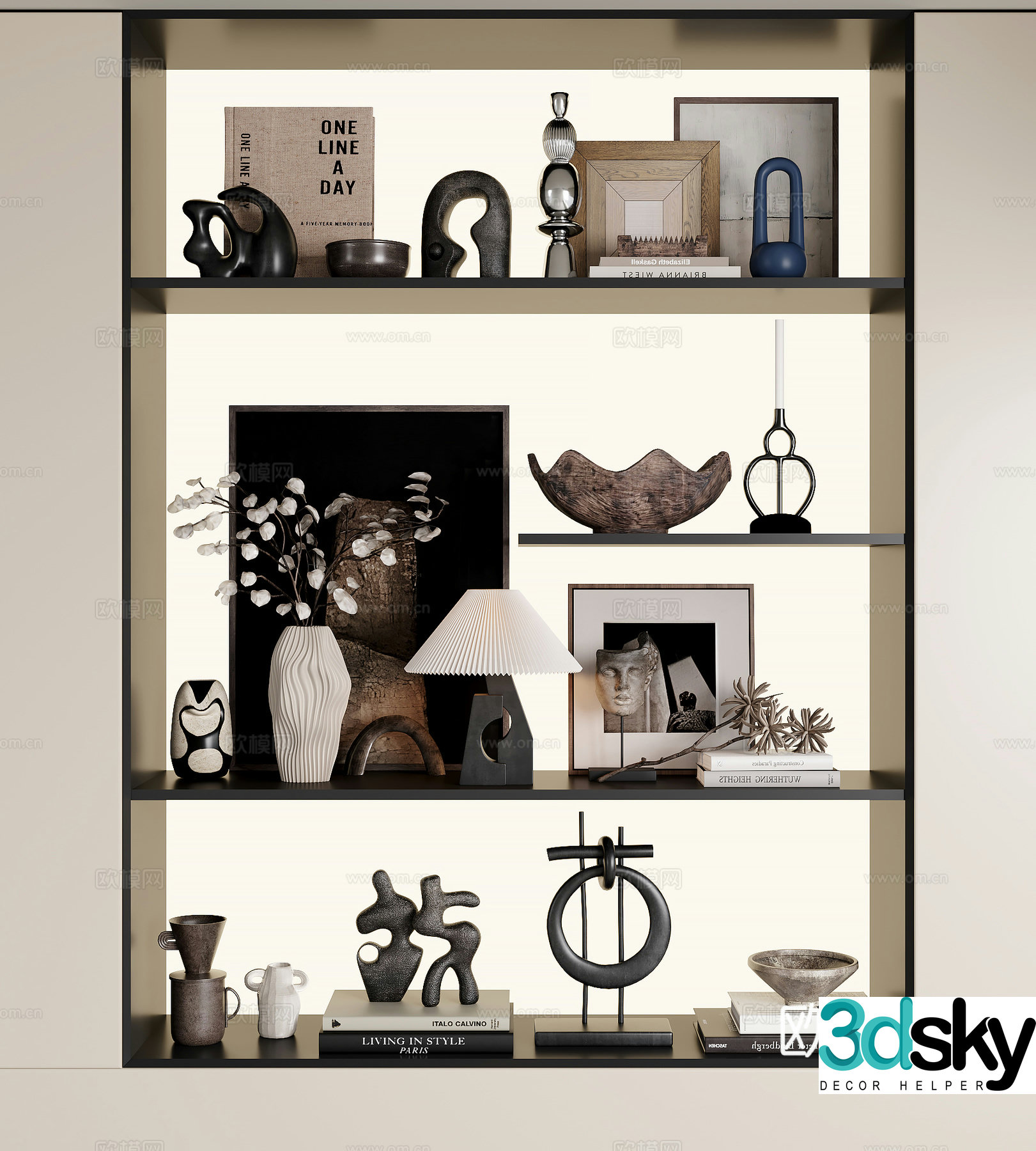 Modern decorative ornaments 3d model