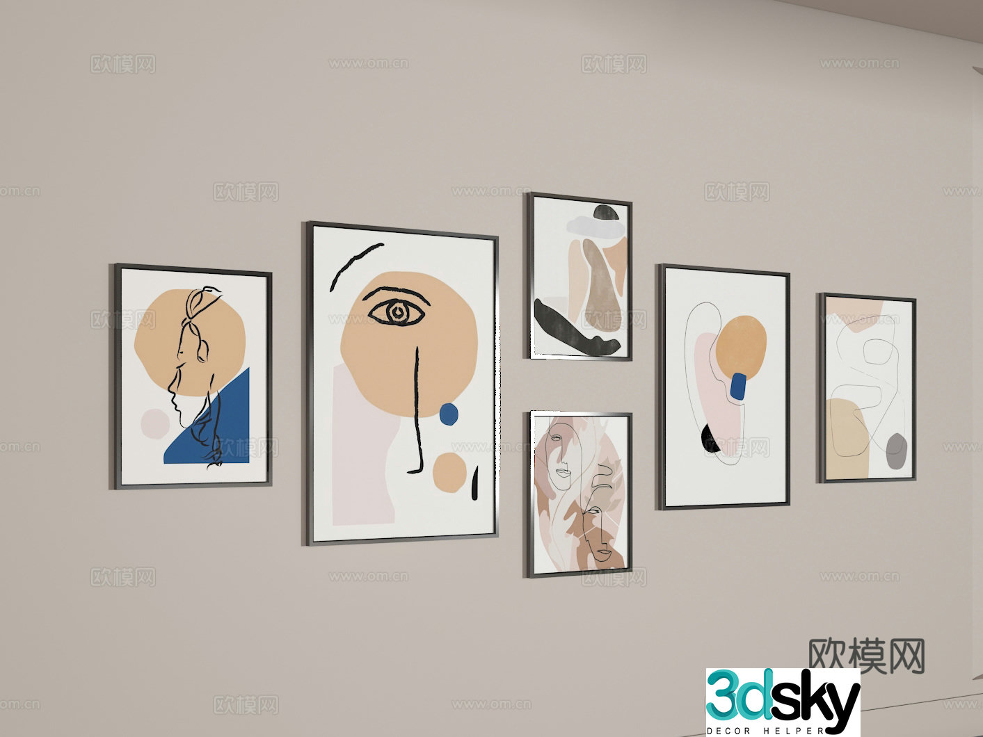 Photo wall 3d model