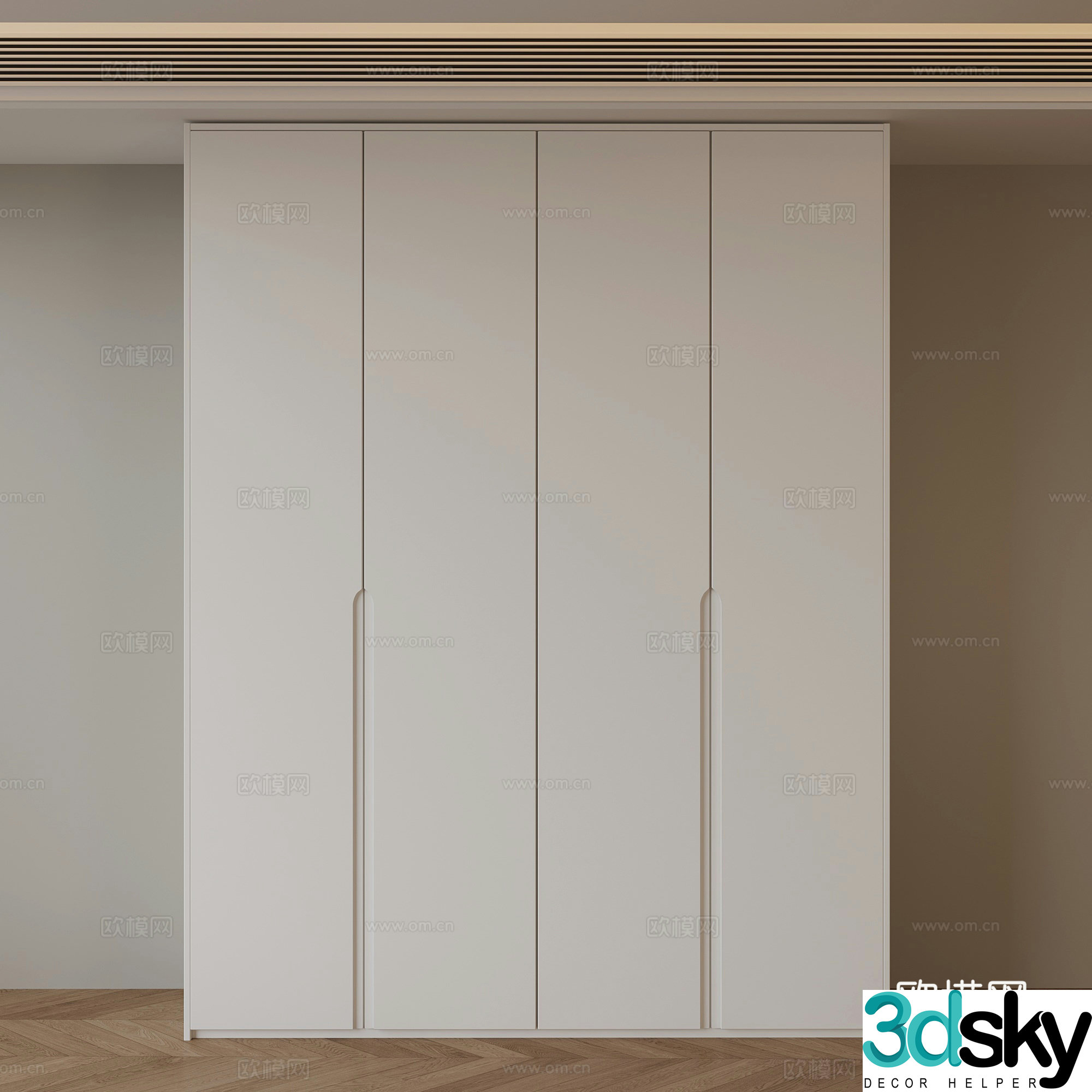 Modern wardrobe 3d model
