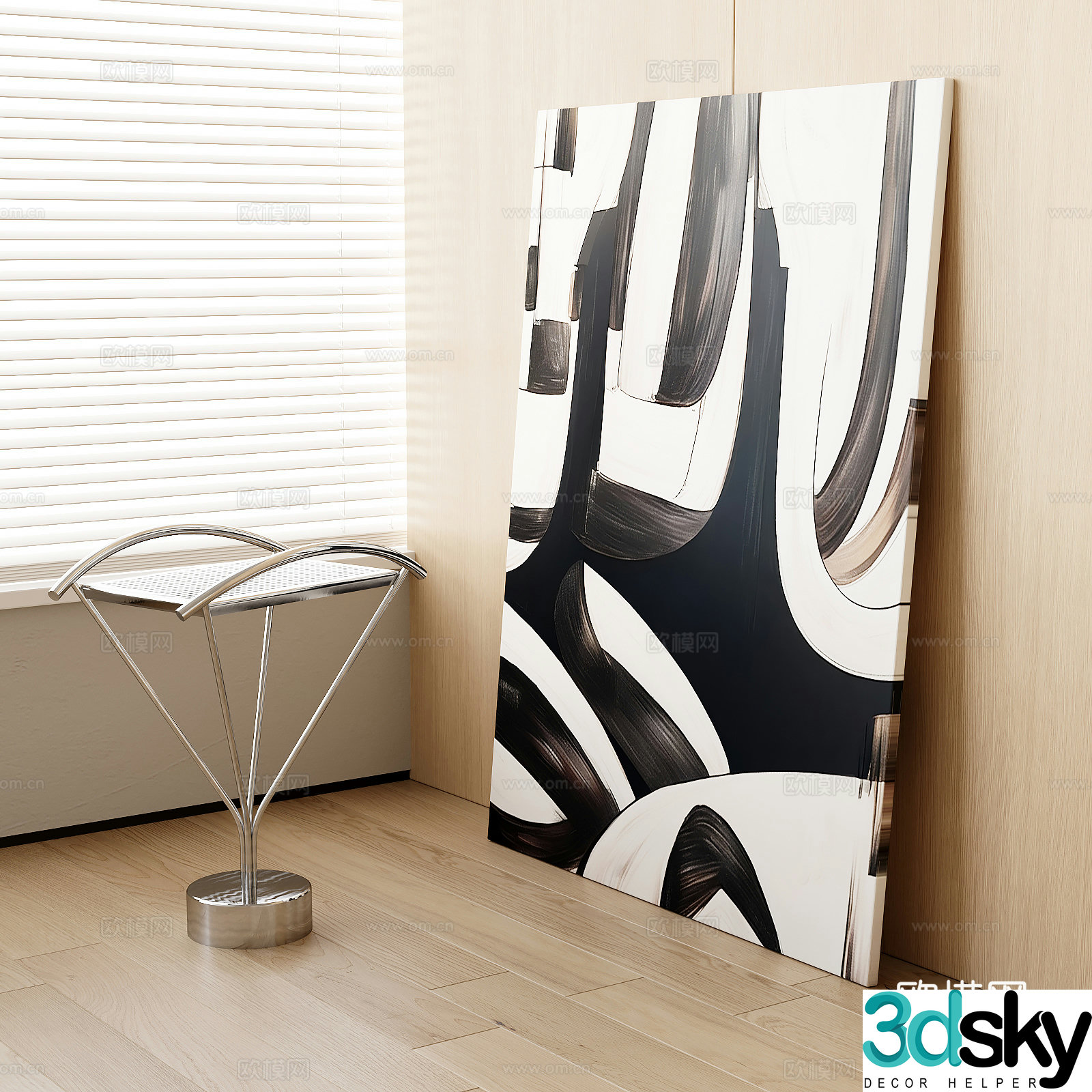 Modern decorative painting 3d model