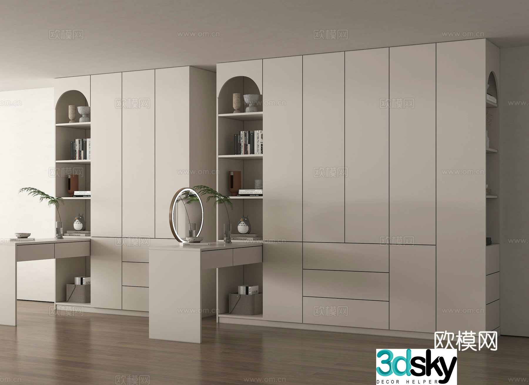 Wardrobe Dressing table 3d model