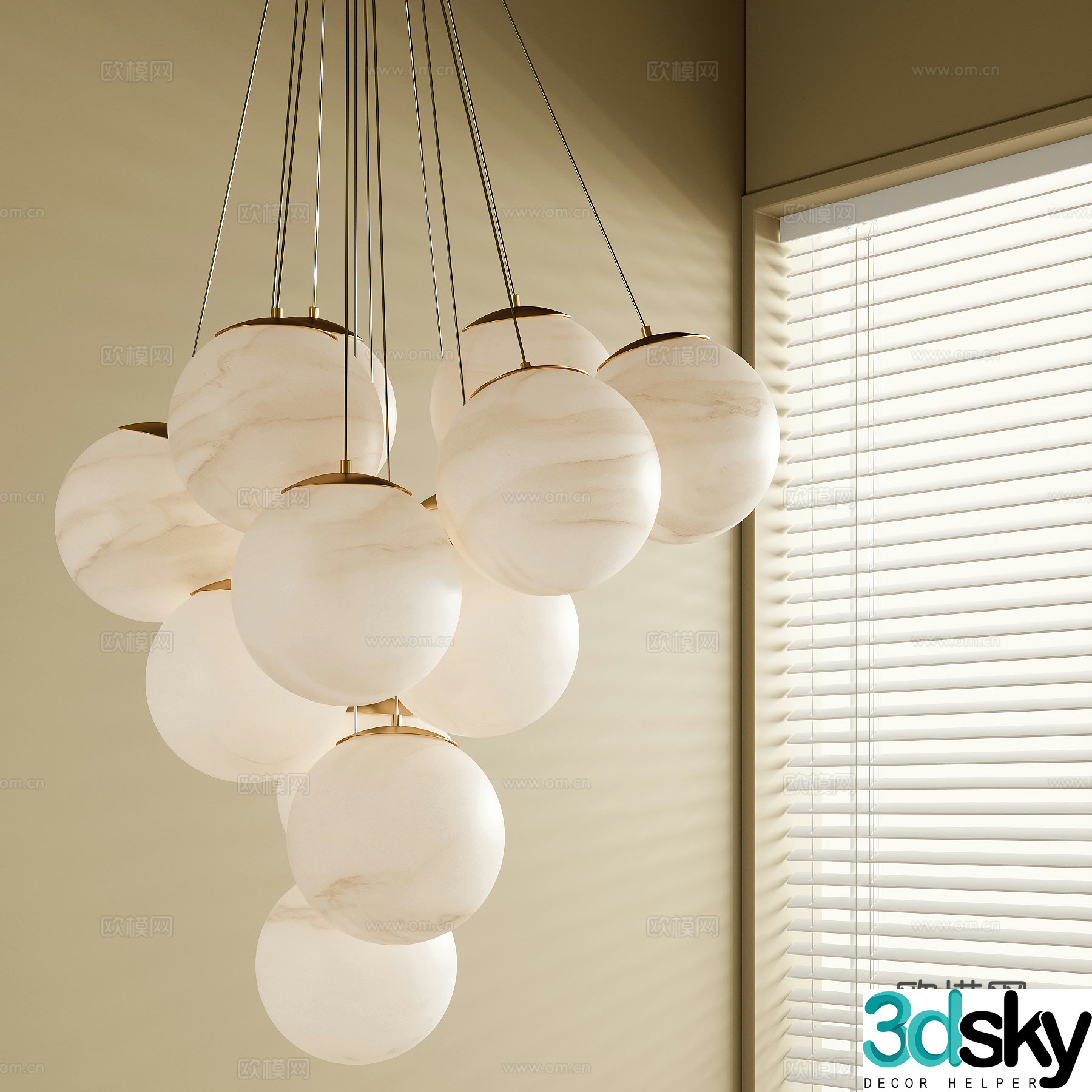 French chandeliers 3d model