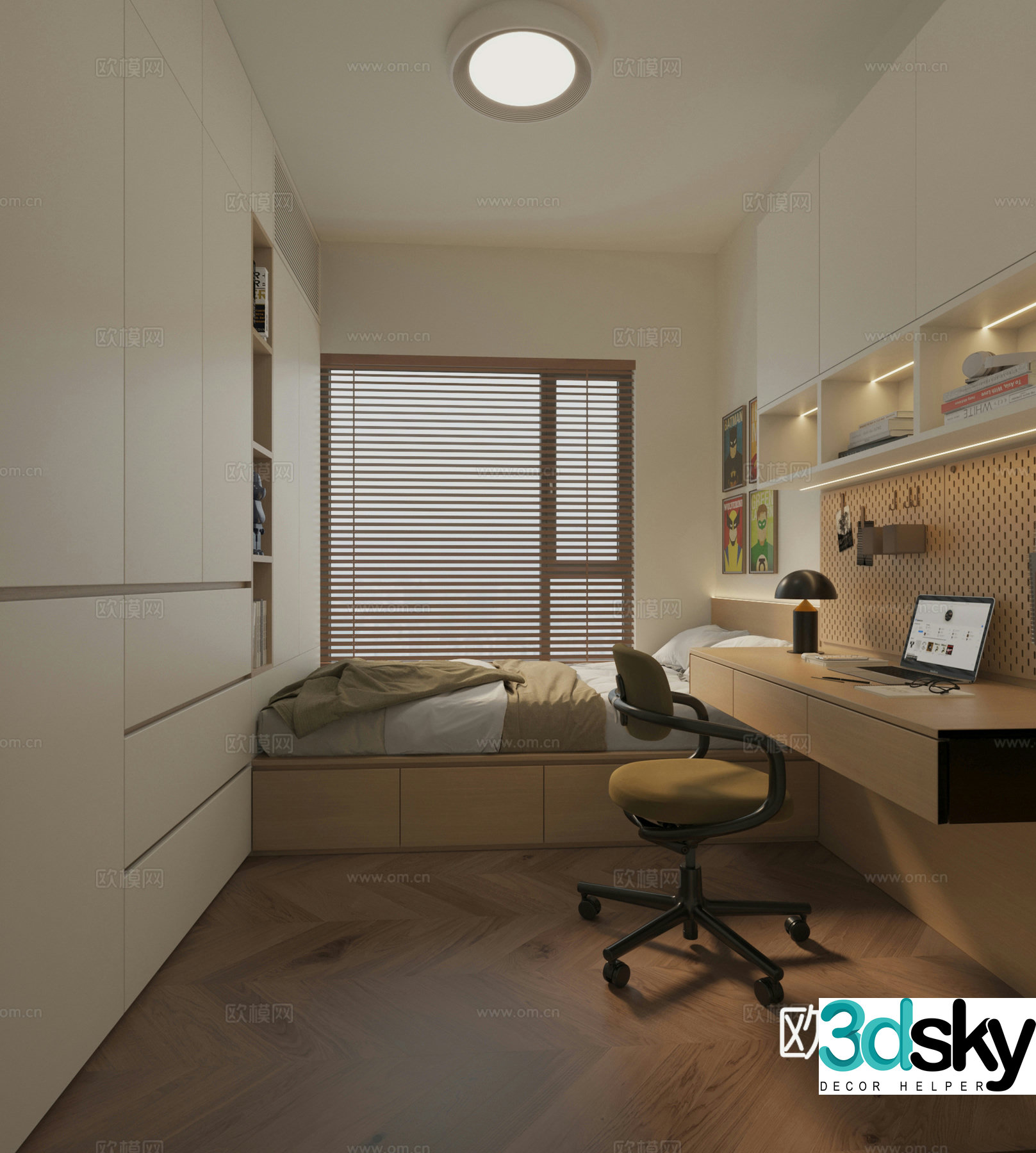 Medium style children’s room 3D model