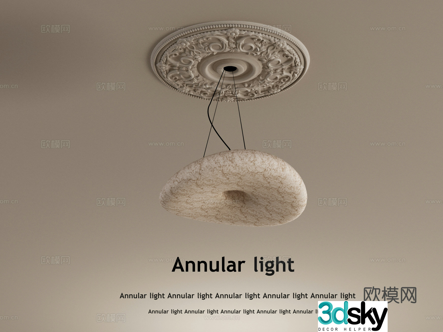 Chandelier Middle style chandelier Decorative chandelier 3d model